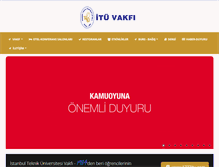 Tablet Screenshot of ituvakif.org.tr